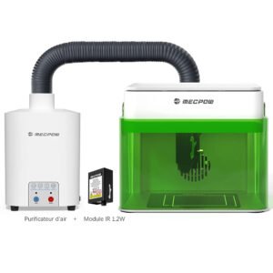 Mecpow M1 5W Graveur laser avec module IR et Purificateur d'air