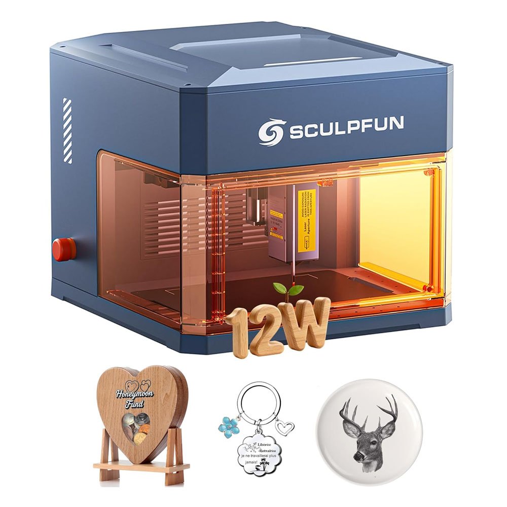 SCULPFUN iCube Ultra 12W Graveur laser de bureau