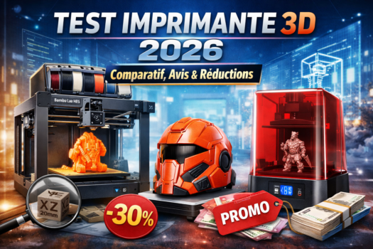 Comparatif imprimantes 3D 2026 : Bambu Lab H2S, Creality K2 Pro et Elegoo Centauri Carbon, avis et performances