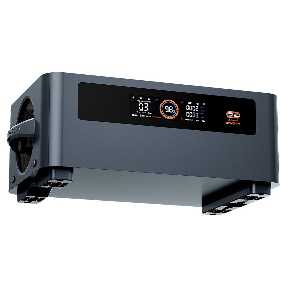 Batterie d'extension LiFePO4 grise Oscal BP2400 Pro de 2016 Wh avec poignée, pour la centrale PowerMax 2400 Pro