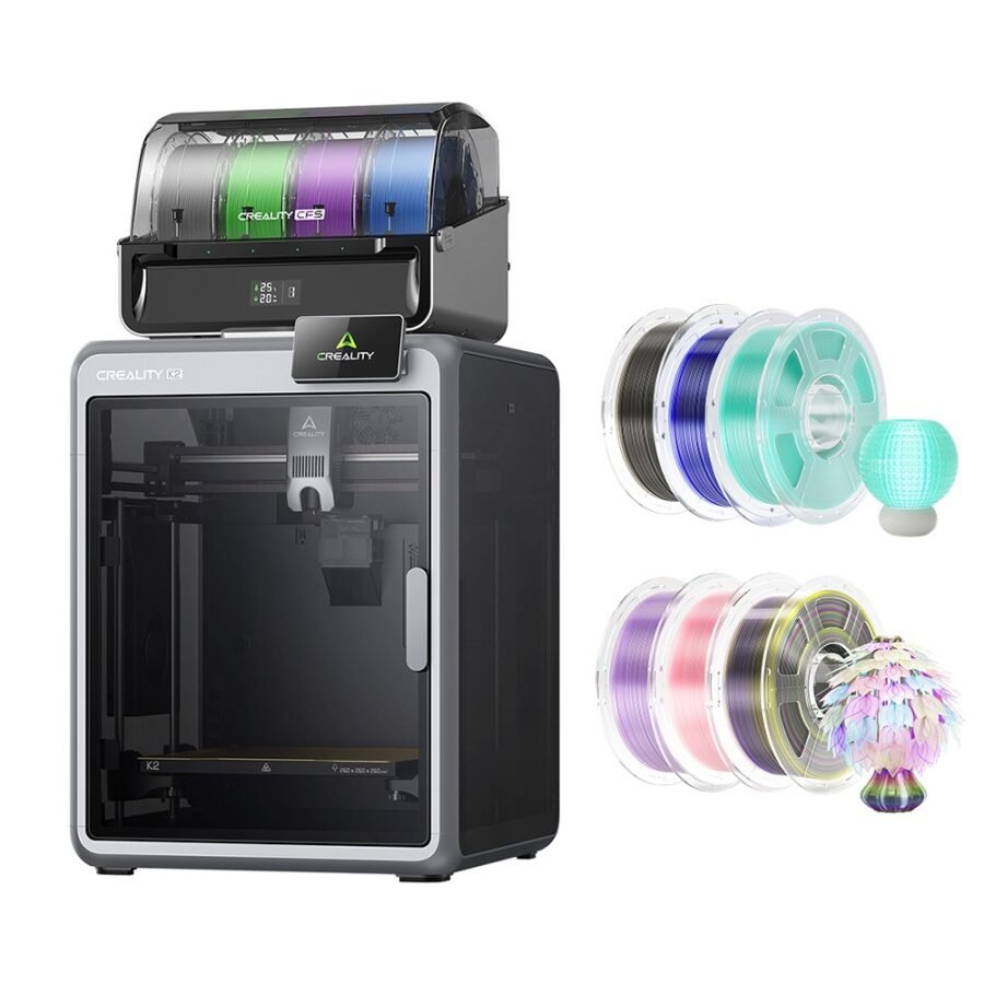 Creality K2 Combo + 6 kg PETG Mecpow, impression multicolore