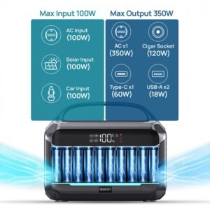DaranEner NEO300L, station d'alimentation portable 350 W – vue 2