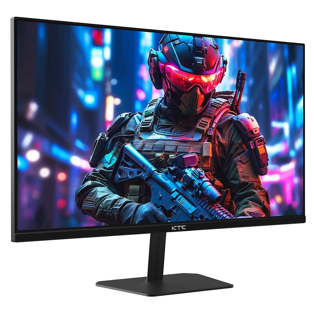 Moniteur gaming KTC H24F8 de 23,8 pouces, dalle IPS plate vue de face avec son pied inclinable – vue 3
