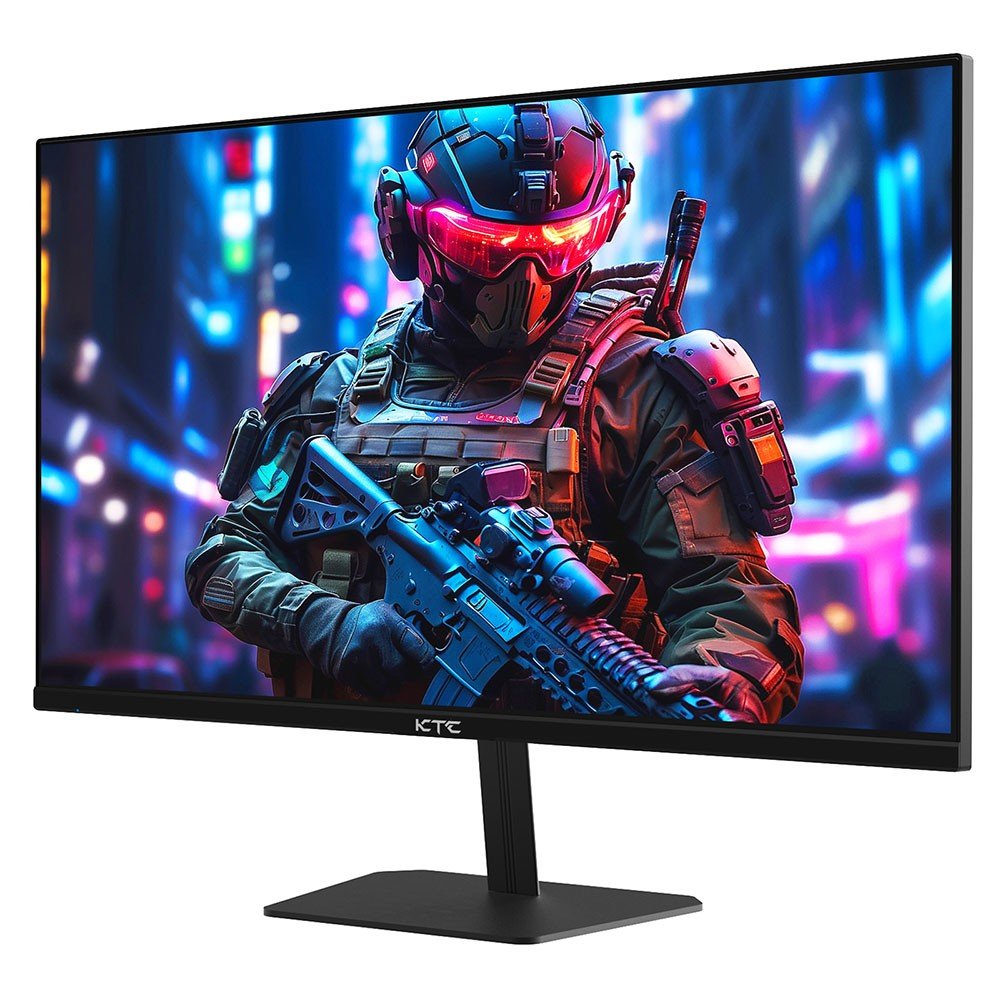 Moniteur gaming KTC H24F8 de 23,8 pouces, dalle IPS plate vue de face avec son pied inclinable – vue 4