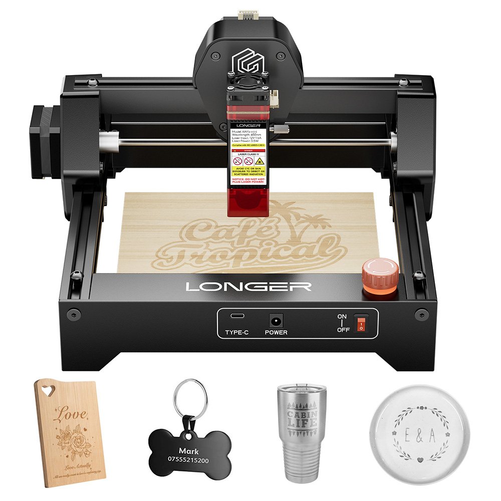 Graveur laser LONGER RAY5 Mini noir, compact, avec tête laser 2,5 W