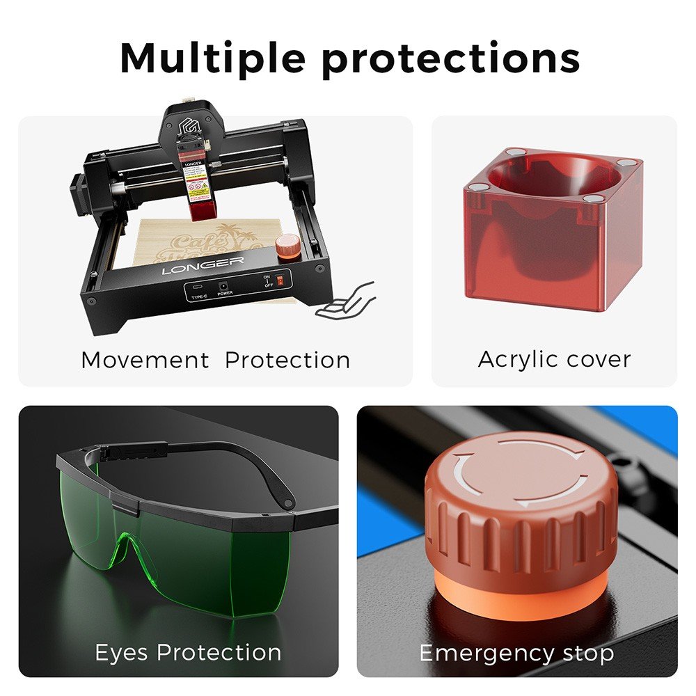 LONGER RAY5 Mini 3,5 W : graveur laser compact et connecté – vue 2
