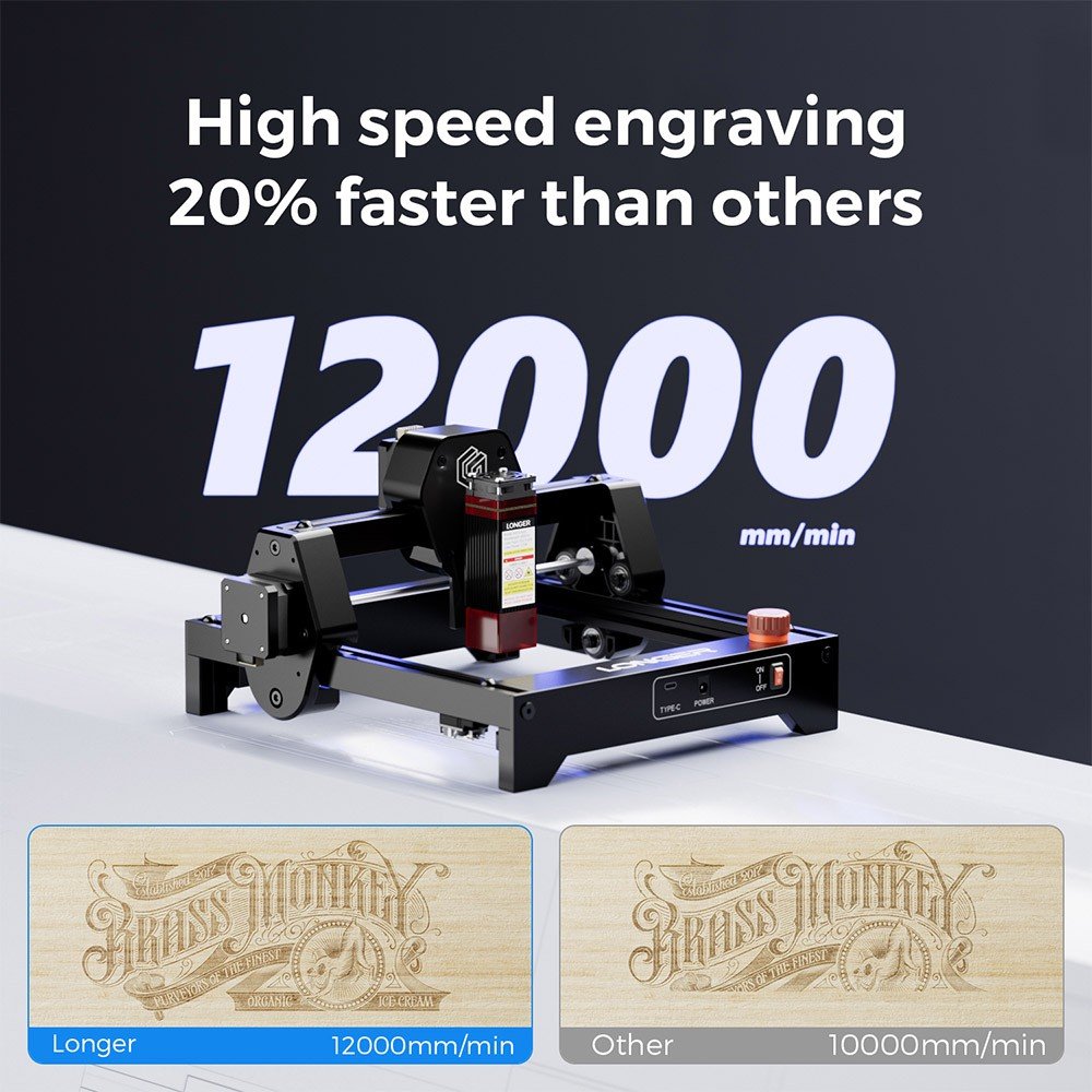 LONGER RAY5 Mini 3,5 W : graveur laser compact et connecté – vue 4