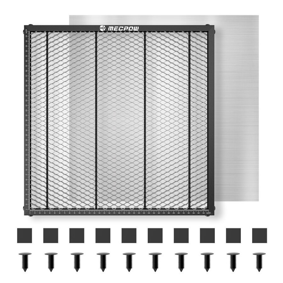 Mecpow H33 Lit Laser : plateau alvéolé 360 × 360 mm pour découpe