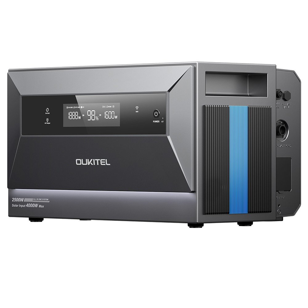 Système de stockage d'énergie Oukitel EP2500 pour balcon, batterie LiFePO4 2048 Wh – vue 2