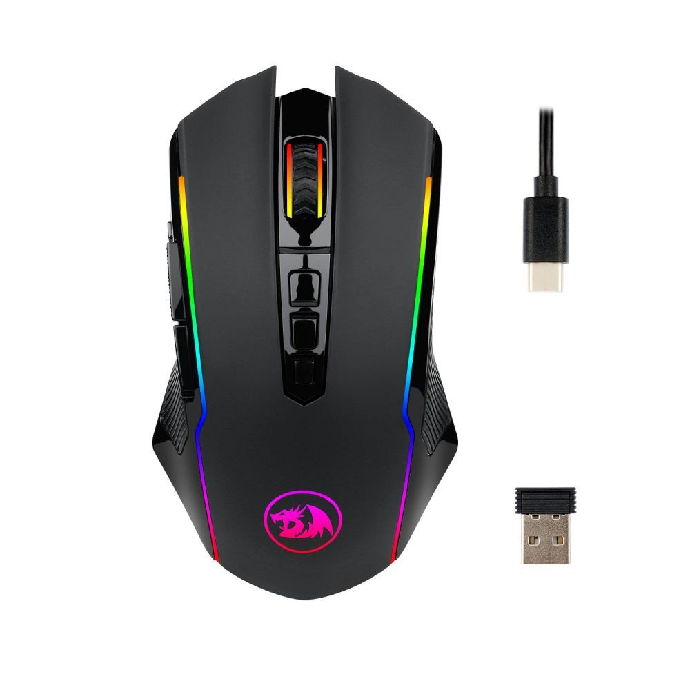 Souris de jeu Redragon M910-KS Ranger Lite noire, modèle filaire et sans fil 2,4 GHz