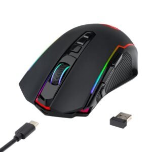 Souris de jeu Redragon M910-KS Ranger Lite noire, modèle filaire et sans fil 2,4 GHz – vue 2