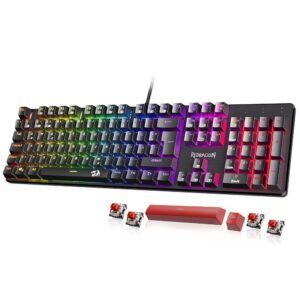 Clavier mécanique Redragon K671-DE noir plein format avec rétroéclairage RGB – vue 2