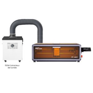 Pack Creality Falcon A1 Pro 20W : graveur laser à diode et extracteur de fumée Mecpow P150 – vue 2