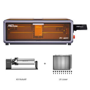 Pack Creality Falcon A1 Pro 20W avec graveur laser, kit rotatif et lit nid d'abeille – vue 2