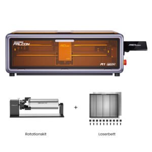 Pack Creality Falcon A1 Pro 20W avec graveur laser, kit rotatif et lit nid d'abeille